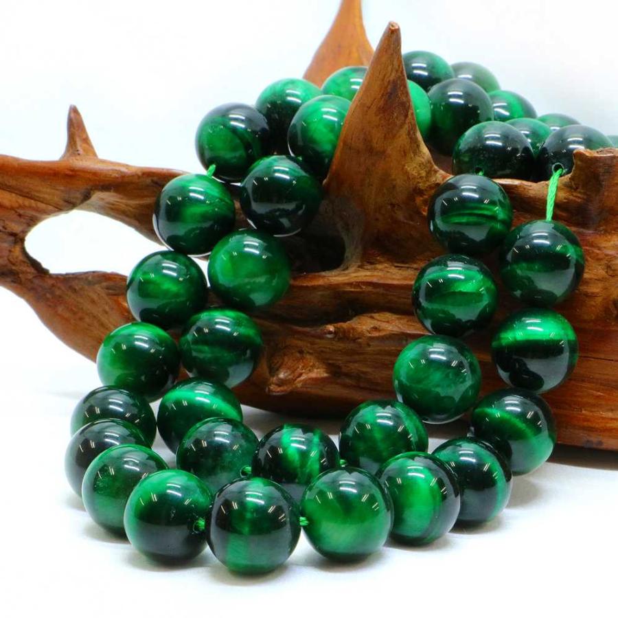 パワーストーン 天然石 ブレスレット グリーンタイガーアイ 丸玉 14mm 数珠 念珠 Bracelet お試し価格 |  | 11