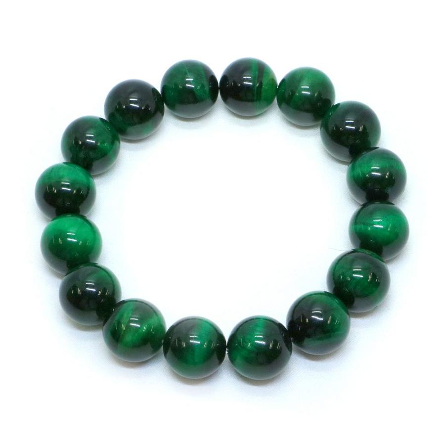 パワーストーン 天然石 ブレスレット グリーンタイガーアイ 丸玉 14mm 数珠 念珠 Bracelet お試し価格 |  | 01