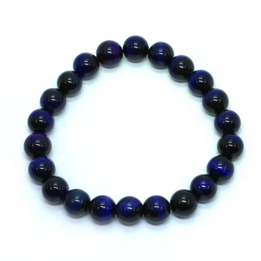 パワーストーン 天然石 ブレスレット パープルタイガーアイ 丸玉 8mm 数珠 念珠 Bracelet お試し価格 |  | 01