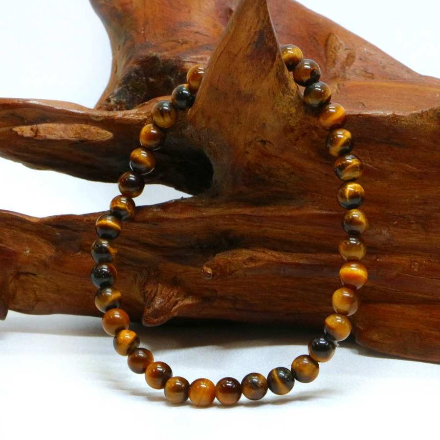 パワーストーン 天然石 ブレスレット タイガーアイ 丸玉 4mm 数珠 念珠 Bracelet お試し価格 |  | 03