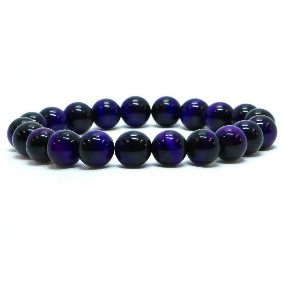 パワーストーン 天然石 ブレスレット パープルタイガーアイ 丸玉 10mm 数珠 念珠 Bracelet お試し価格 | 