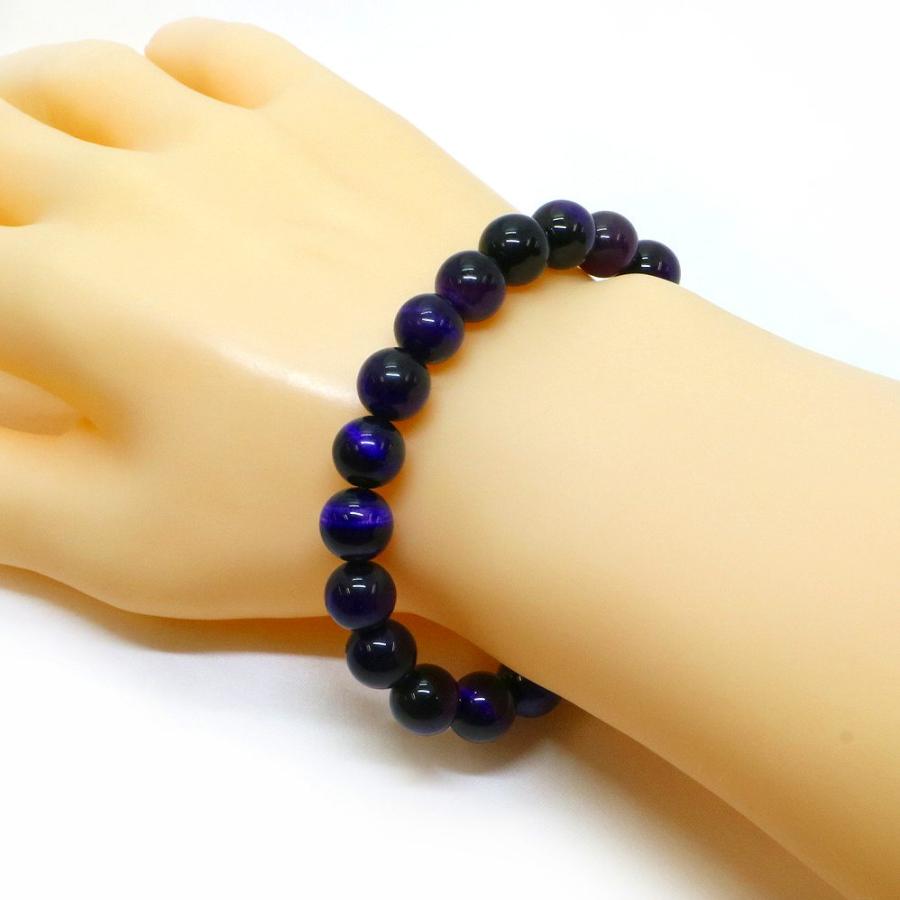 パワーストーン 天然石 ブレスレット パープルタイガーアイ 丸玉 10mm 数珠 念珠 Bracelet お試し価格 |  | 02