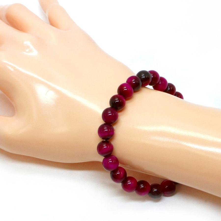 パワーストーン 天然石 ブレスレット ローズタイガーアイ 丸玉 8mm 数珠 念珠 Bracelet お試し価格 |  | 02