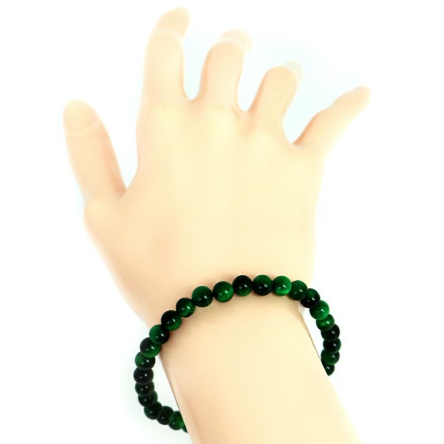 パワーストーン 天然石 ブレスレ ット グリーンタイガーアイ【丸玉】6mm 数珠 念珠 Bracelet お試し価 格 |  | 03