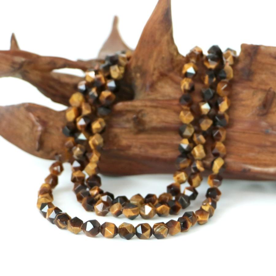 パワーストーン 天然石 ブレスレット タイガーアイ ダイヤカット 6mm 数珠 念珠 Bracelet お試し価格 |  | 11