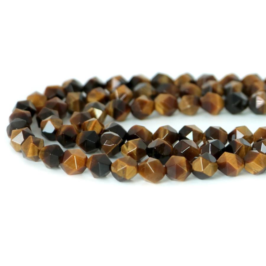パワーストーン 天然石 ブレスレット タイガーアイ ダイヤカット 8mm 数珠 念珠 Bracelet お試し価格 |  | 10