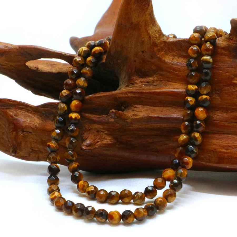 パワーストーン 天然石 ブレスレット タイガーアイ カット 4mm 数珠 念珠 Bracelet お試し価格 |  | 11
