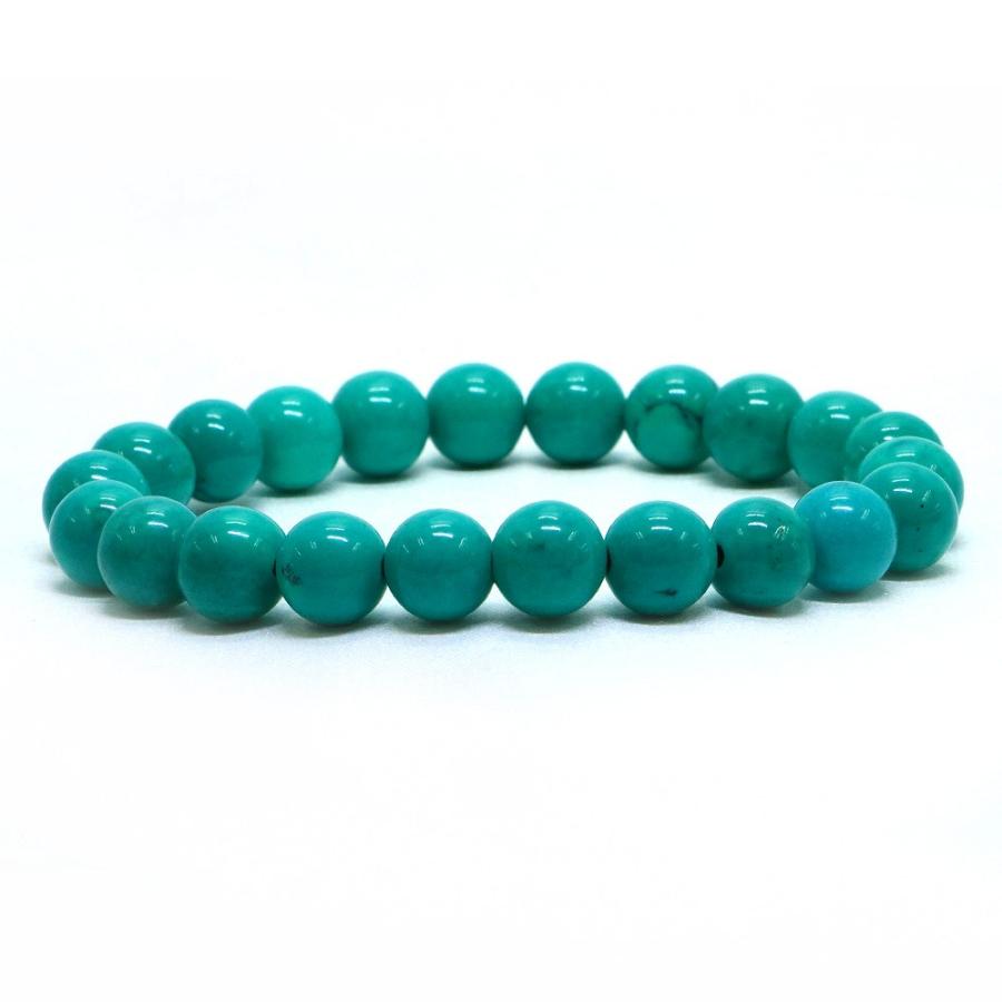 パワーストーン 天然石 ブレスレット ターコイズ トルコ石 丸玉 8mm 数珠 念珠 Bracelet お試し価格 | 