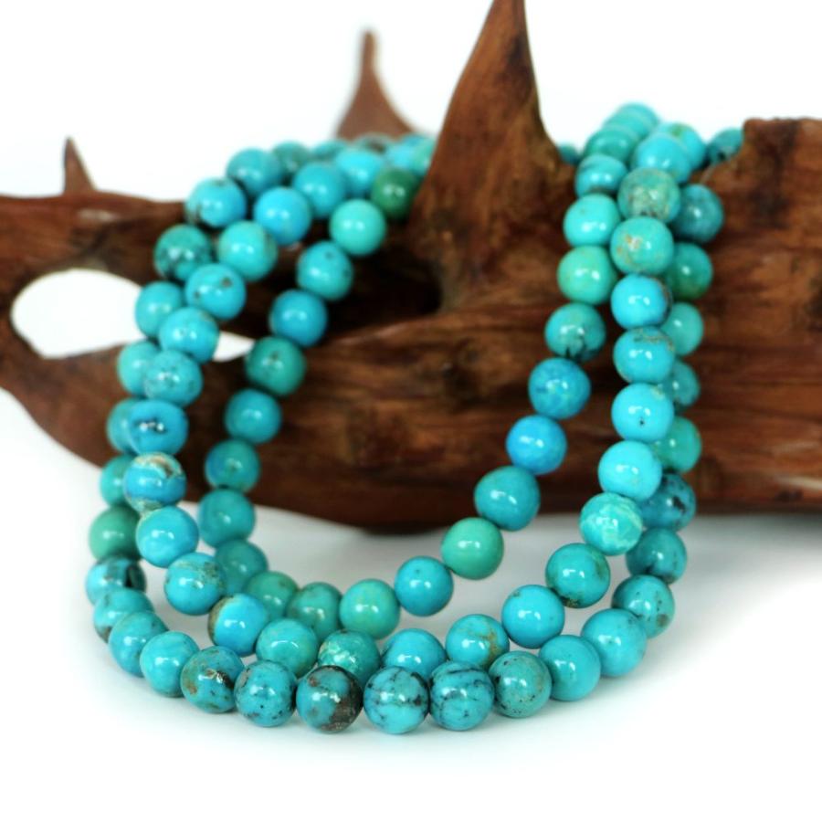 パワーストーン 天然石 ブレスレット ターコイズ トルコ石 丸玉 8mm 数珠 念珠 Bracelet お試し価格 |  | 11