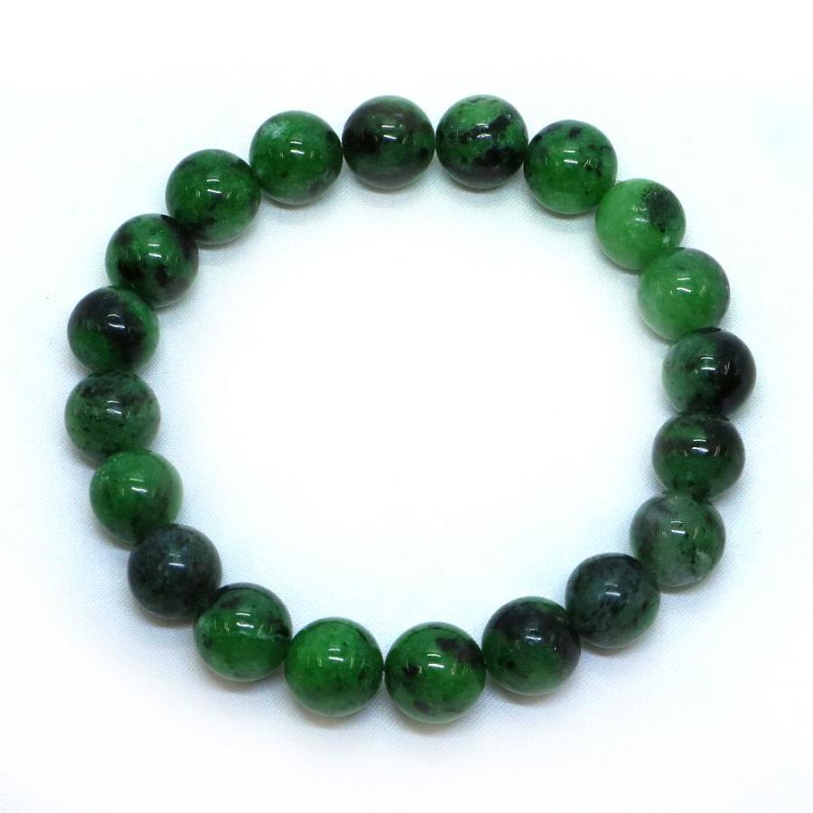 パワーストーン 天然石 ブレスレット ゾイサイト 丸玉 10mm 数珠 念珠 Bracelet お試し価格 |  | 01