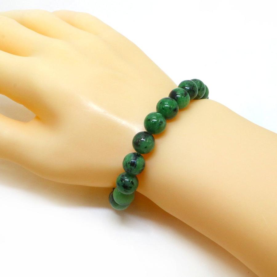 パワーストーン 天然石 ブレスレット ゾイサイト 丸玉 10mm 数珠 念珠 Bracelet お試し価格 |  | 02