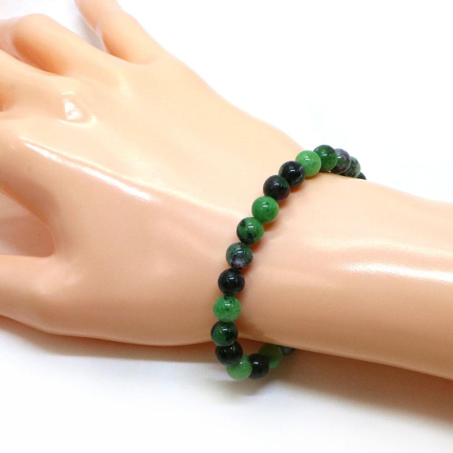 パワーストーン 天然石 ブレスレット ゾイサイト 丸玉 6mm 数珠 念珠 Bracelet お試し価格 |  | 02