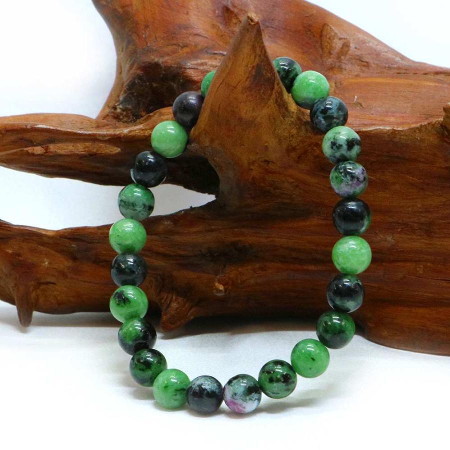 パワーストーン 天然石 ブレスレット ゾイサイト 丸玉 6mm 数珠 念珠 Bracelet お試し価格 |  | 03