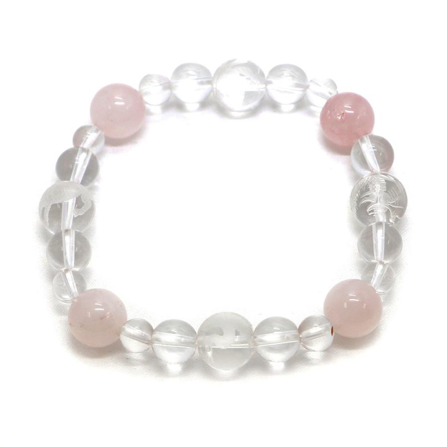 四神相応誕生石ブレスレット10月ローズクォーツ 天然石ブレス パワーストーン Bracelet |  | 03
