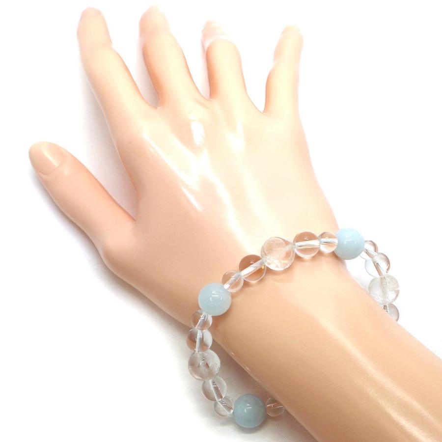 四神相応誕生石ブレスレット3月アクアマリン 天然石ブレス パワーストーン Bracelet |  | 04