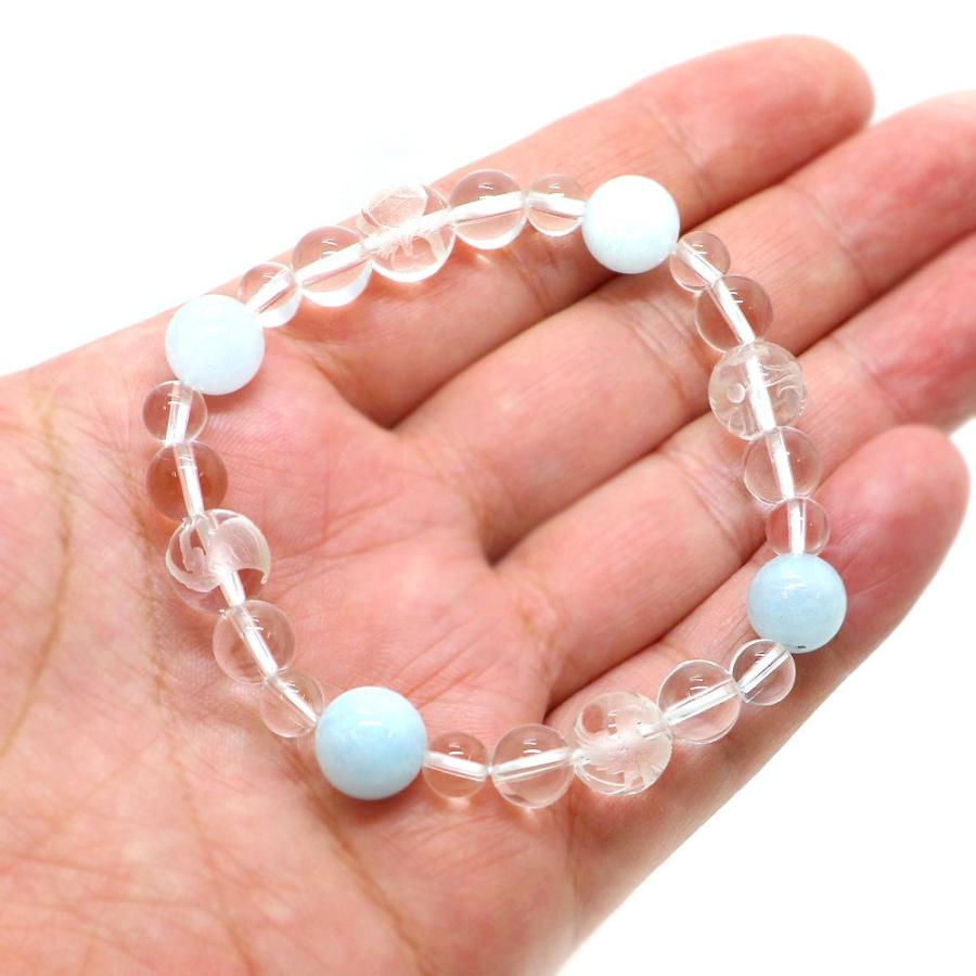 四神相応誕生石ブレスレット3月アクアマリン 天然石ブレス パワーストーン Bracelet |  | 05