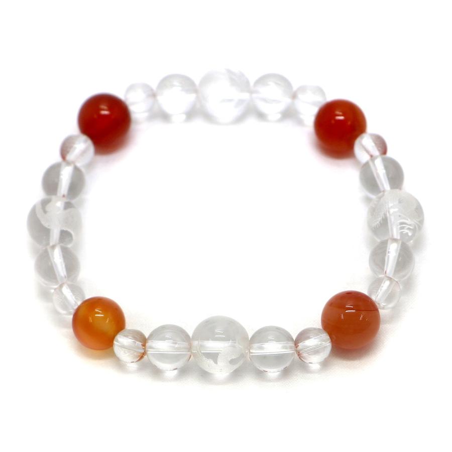 四神相応誕生石ブレスレット7月カーネリアン 天然石ブレス パワーストーン Bracelet |  | 03