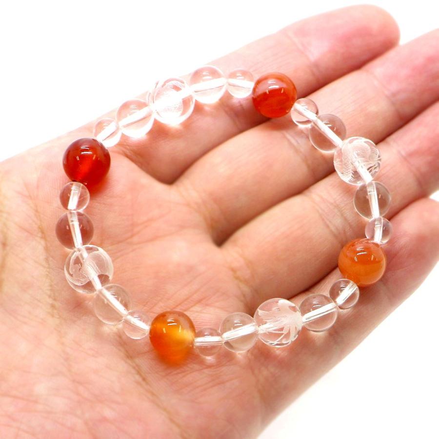 四神相応誕生石ブレスレット7月カーネリアン 天然石ブレス パワーストーン Bracelet |  | 05