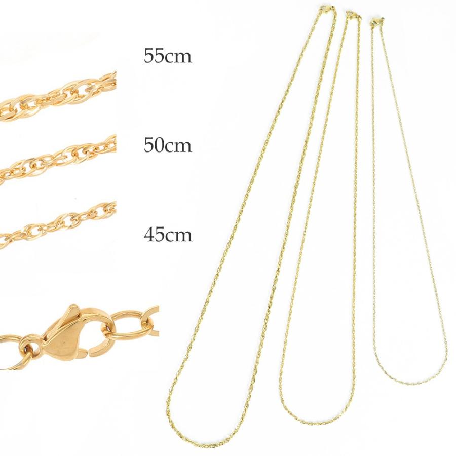 ステンレスチェーン アズキ シルバー ゴールド 45cm/1.2mm 50cm/1.8mm 55cm/2.1mm |  | 02