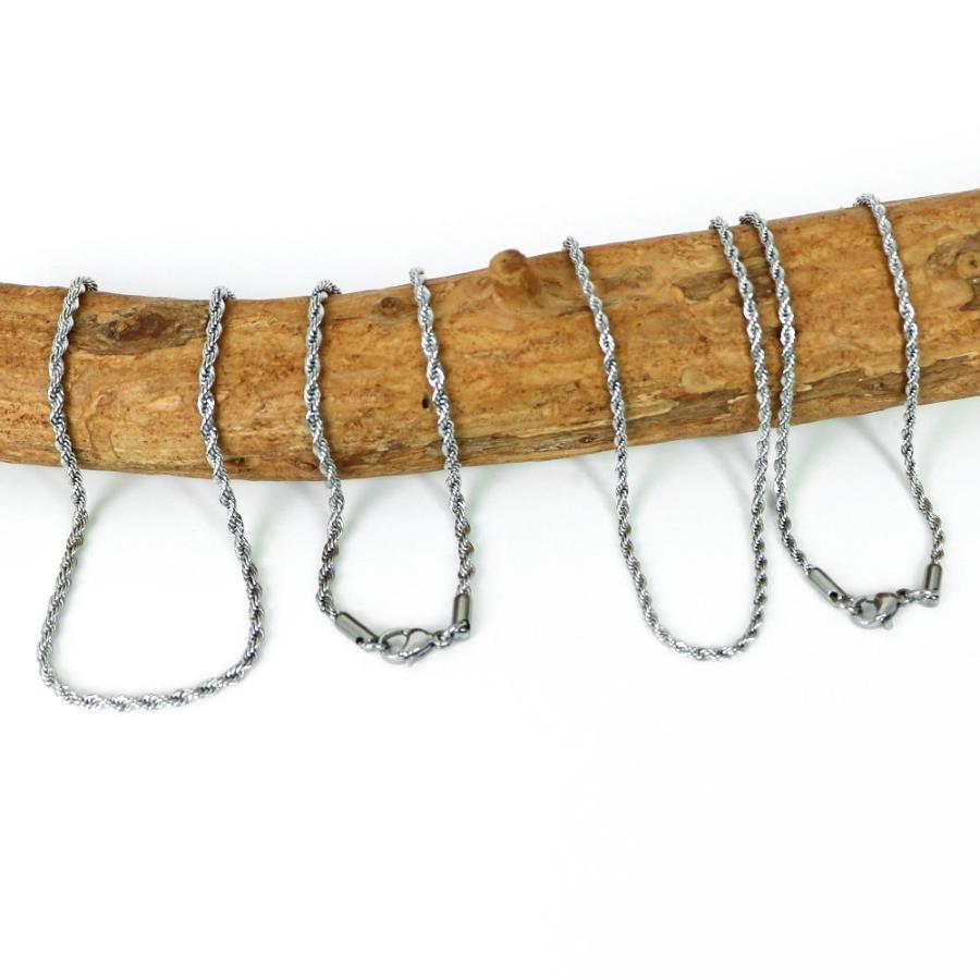 ステンレスチェーン ロープ シルバー 45cm/2mm 50cm/2mm 55cm/2.5mm 60cm/2.5mm |  | 04
