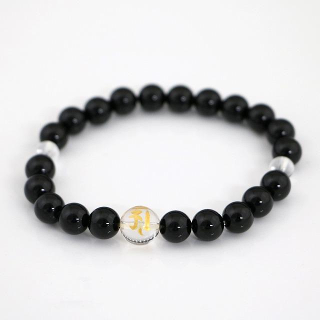 オニキス梵字ブレスレット 天然石ブレス パワーストーン Bracelet | 