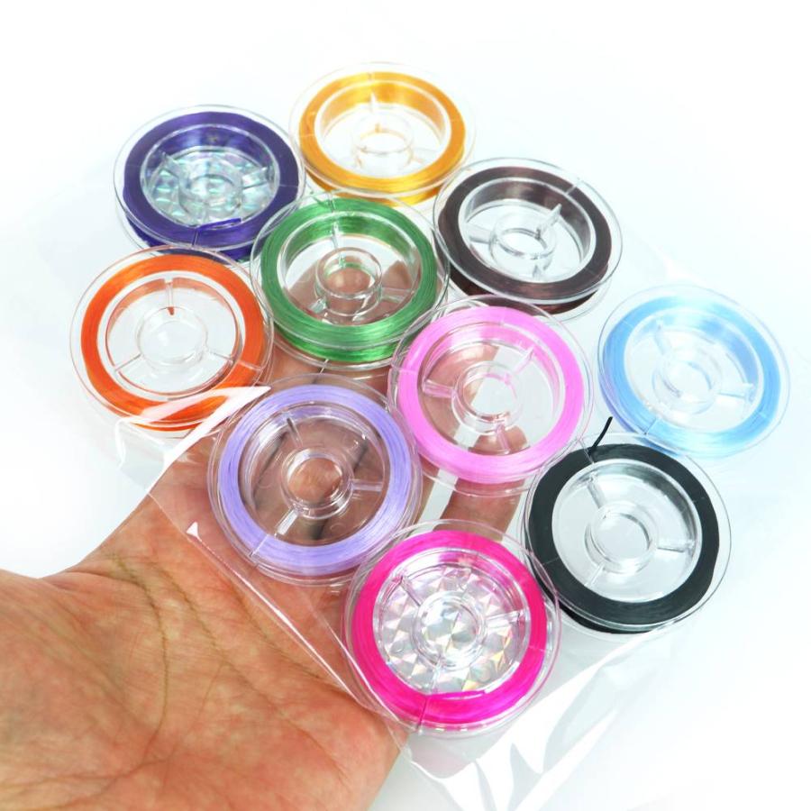 オペロンゴム 10m巻き 10色セット アクセサリーパーツ ビーズ通し針1本付属 2個までメール便可 |  | 05