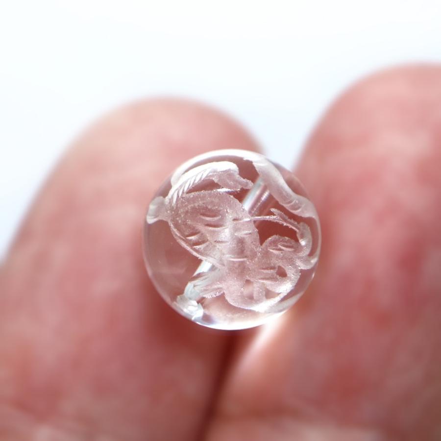 四神水晶 古代玄武 素彫り 12ｍｍ 風水・玄武 天然石 パワーストーン |  | 01