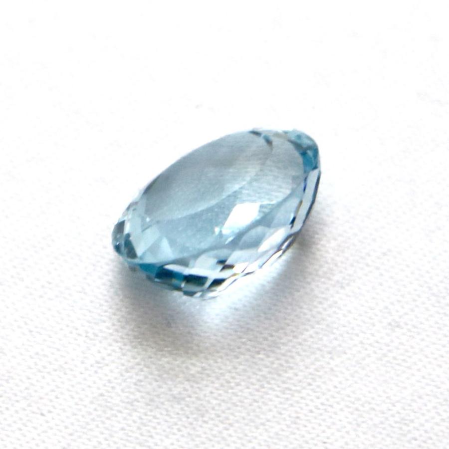 アクアマリン オーバルカット12mm 4.96ct アクワマリン Aquamarine 藍玉 ルース 裸石 マクラメ パワーストーン 天然石｜gembazaar｜03