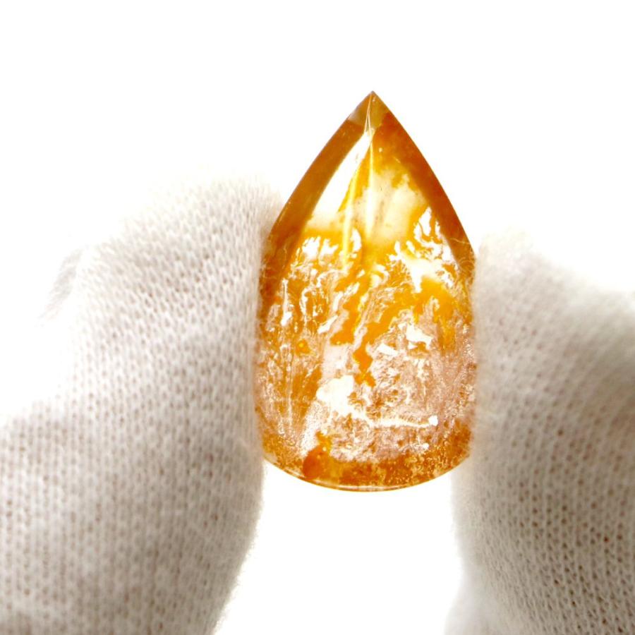 デンドリティッククォーツ レッド ティアドロップ22mm 14.34ct