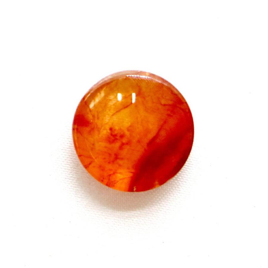 デンドリティッククォーツ レッド コイン16mm 12.86ct デンドリチック 