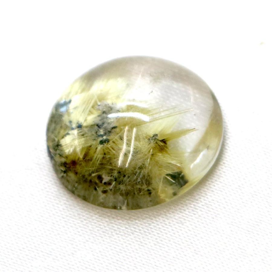 タイチンルチルクォーツ カボション17mm 14.18ct ルチルレイテッド Taichin 金紅石 ルース 裸石 マクラメ パワーストーン 天然石の画像