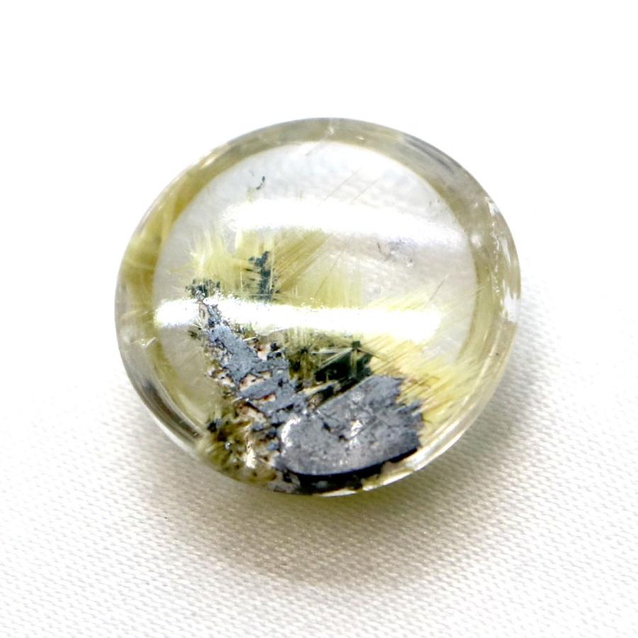 タイチンルチルクォーツ カボション17mm 14.18ct ルチルレイテッド Taichin 金紅石 ルース 裸石 マクラメ パワーストーン 天然石の画像
