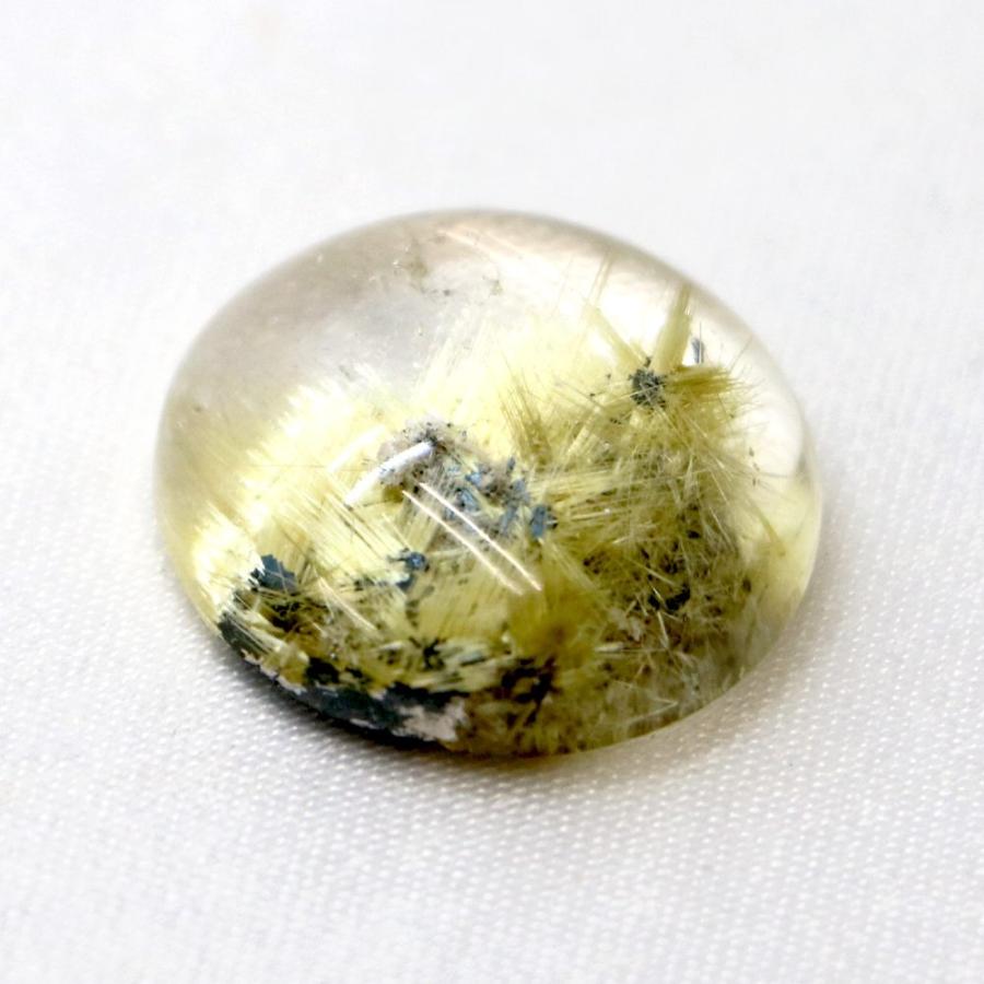 タイチンルチルクォーツ カボション17mm 14.18ct ルチルレイテッド Taichin 金紅石 ルース 裸石 マクラメ パワーストーン 天然石の画像