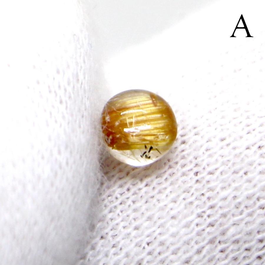 タイチンルチルクォーツ キャッツアイ カボション4mm ルチルレイ