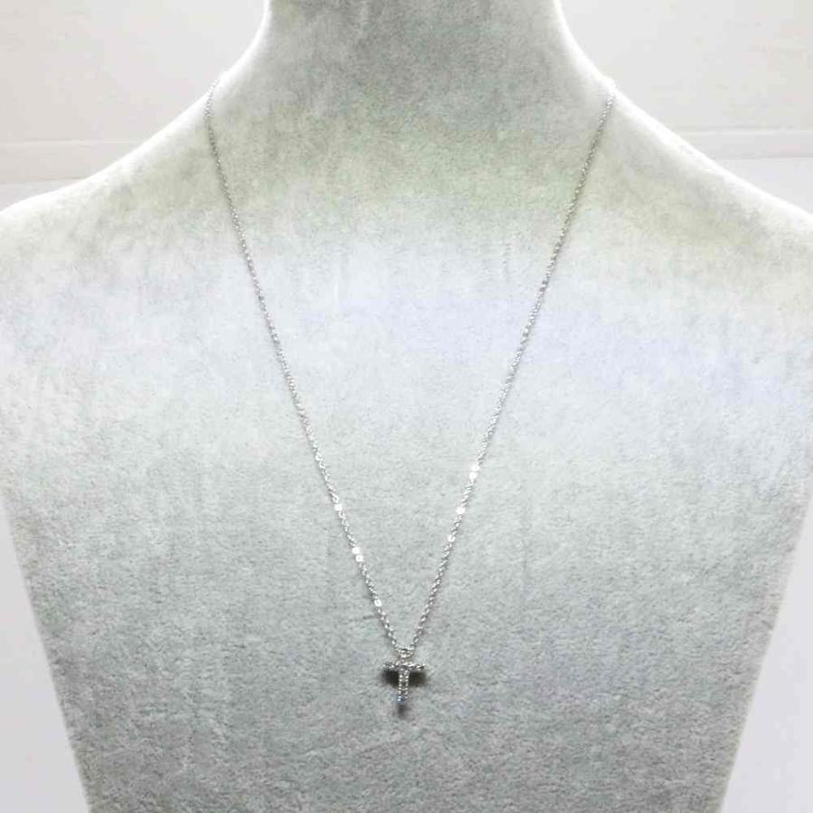 ネックレス　ジルコニア ネックレス ステンレス 316L クロス 十字架 ジルコニア シルバー