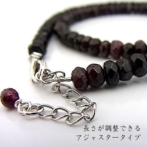 パワーストーン 天然石 ネックレス レディース ガーネット ボタンカット 3×5ｍｍ |  | 01