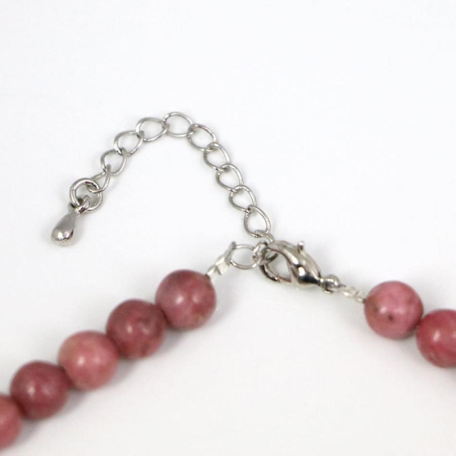 パワーストーン 天然石 ネックレス レディース ロードナイト 6ｍｍ 丸玉 |  | 01