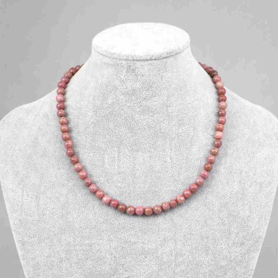 パワーストーン 天然石 ネックレス レディース ロードナイト 6ｍｍ 丸玉 |  | 02