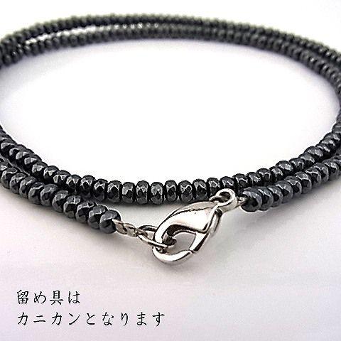 パワーストーン 天然石 ネックレス レディース へマタイト 2×3ｍｍ ボタンカット フルストーン |  | 01