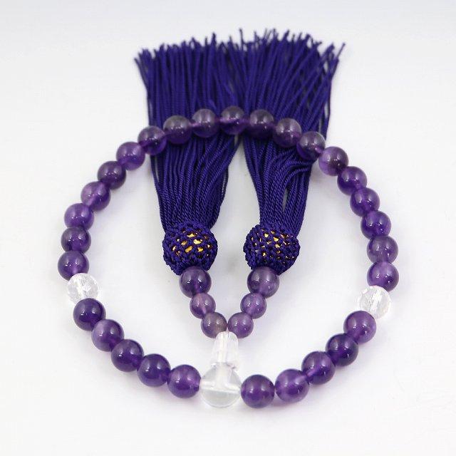 紫水晶　アメジスト　念珠 楽天市場】【岩佐公式】念珠 女性用 略式念珠 数珠 日本製