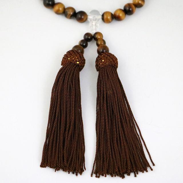 数珠 念珠 じゅず 女性用 天然石 虎眼石 タイガーアイ(ojyuzu-tiger8