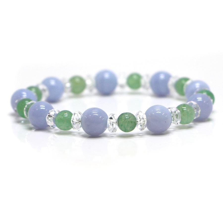パワーストーン ブレスレット ブルーレースアゲ−ト＆アベンチュリンの