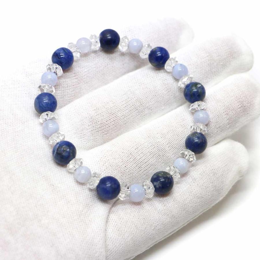 パワーストーン ブレスレット ソーダライト＆ブルーレースアゲートの