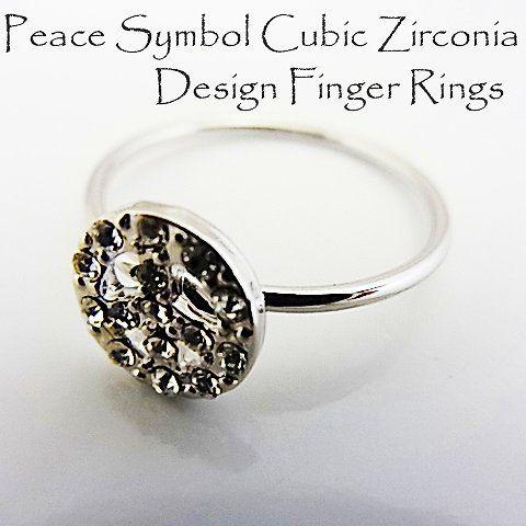 指輪 リング ピースシンボル ピンキーリング レディース Ladies SALE セール アクセサリー アクセ CZ ジルコニア | 