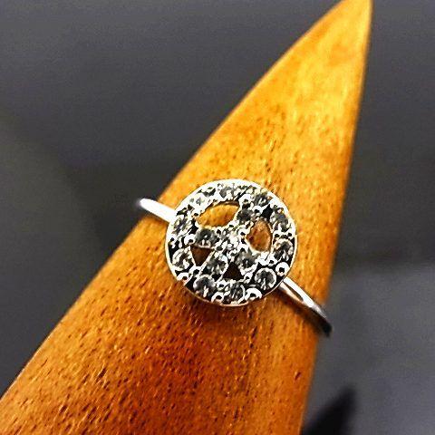 指輪 リング ピースシンボル ピンキーリング レディース Ladies SALE セール アクセサリー アクセ CZ ジルコニア |  | 01