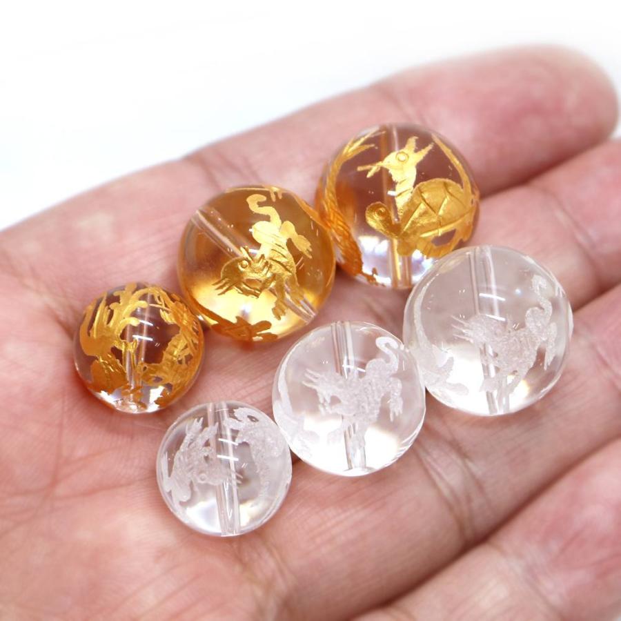 水晶  四神 ブレスレット メンズ パワーストーン 四神獣水晶 タイガーアイ