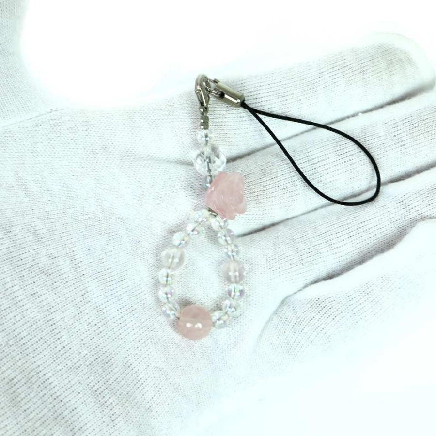 ストラップ パワーストーン 天然石 開運 お守り ローズクォーツ アクアオーラ 水晶 |  | 02