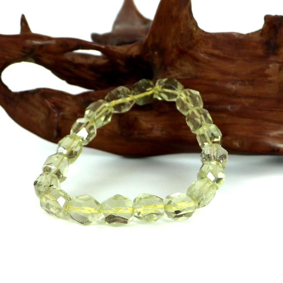 リビアングラス カット ハイクオリティー １点もの ブレスレット 数珠 パワーストーン 天然石 アクセサリー ハンドメイド |  | 02