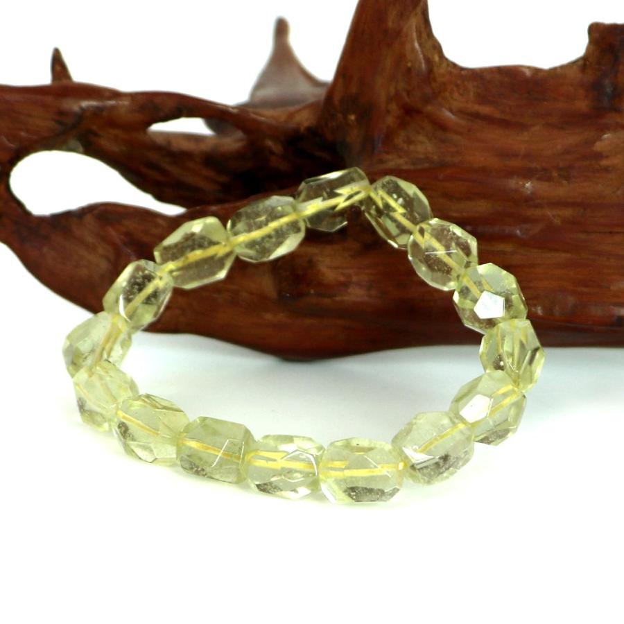 リビアングラス カット ハイクオリティー １点もの ブレスレット 数珠 パワーストーン 天然石 アクセサリー ハンドメイド |  | 02