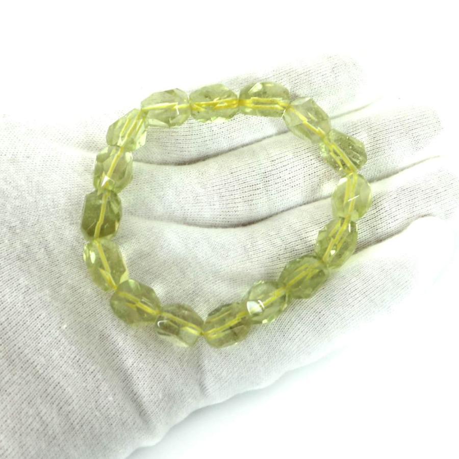 リビアングラス カット ハイクオリティー １点もの ブレスレット 数珠 パワーストーン 天然石 アクセサリー ハンドメイド |  | 04